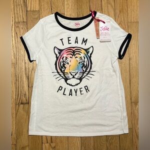 Justice Kids White Rainbow Tiger Tee